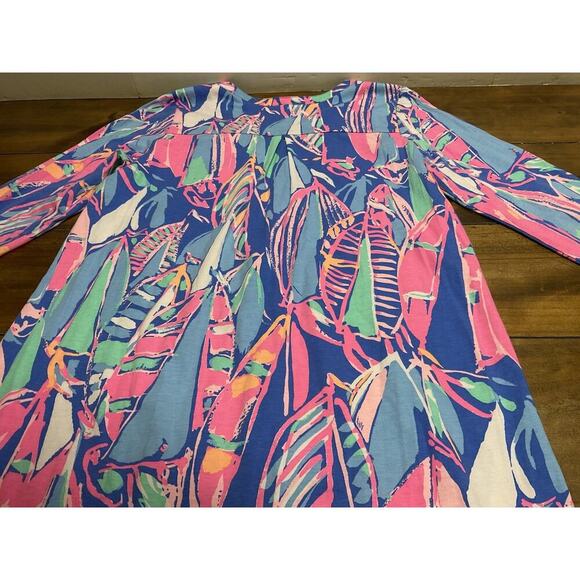 Lilly Pulitzer Ali Out To Sea Sail Boat Nautical Print Pattern Cotton Dress L - Picture 11 of 11